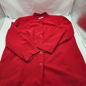 Bob Mackie Studio Women's Plus Size 24W Red Blazer Jacket Career Wear Holiday